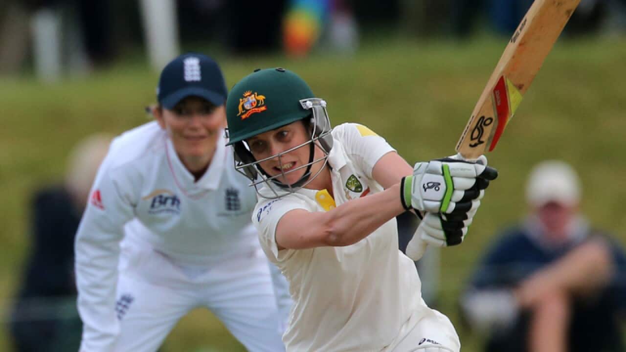 Sarah Elliott in action in a test match
