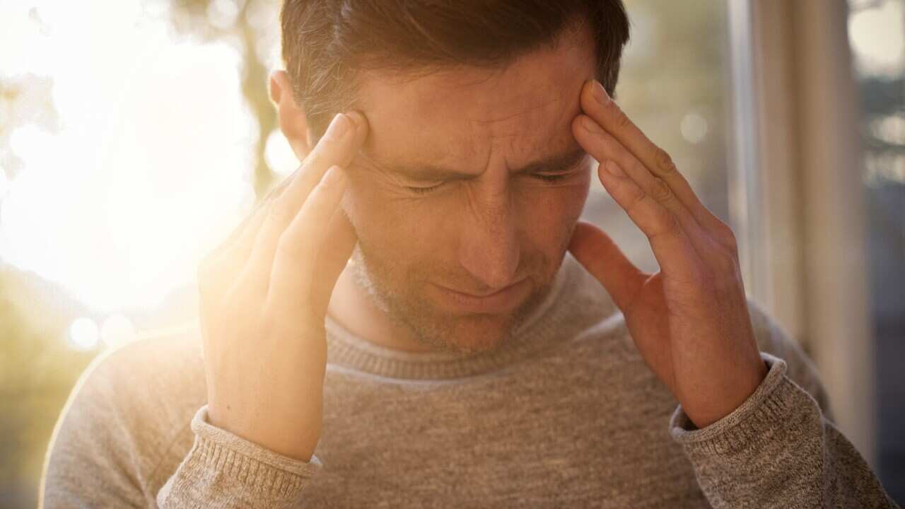 Man with headache