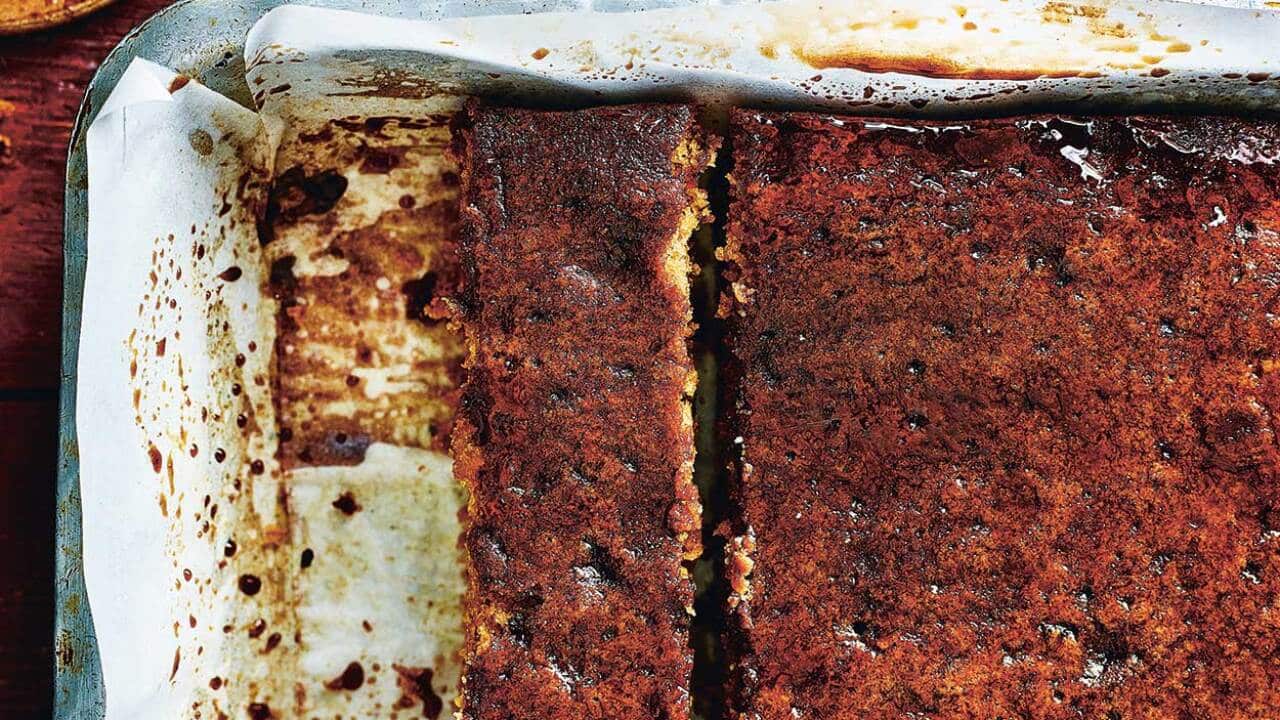 Sticky ginger tray bake from A Baker's Life by Paul Hollywood