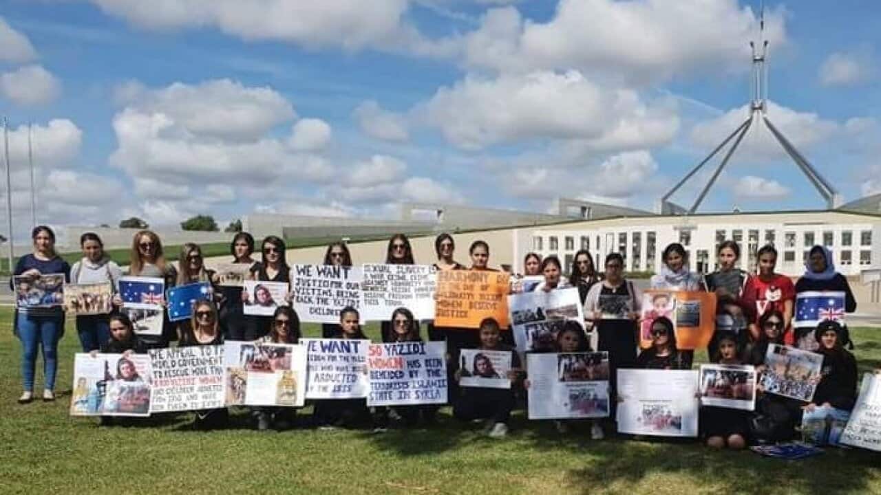 Yazidis rally in Canberra