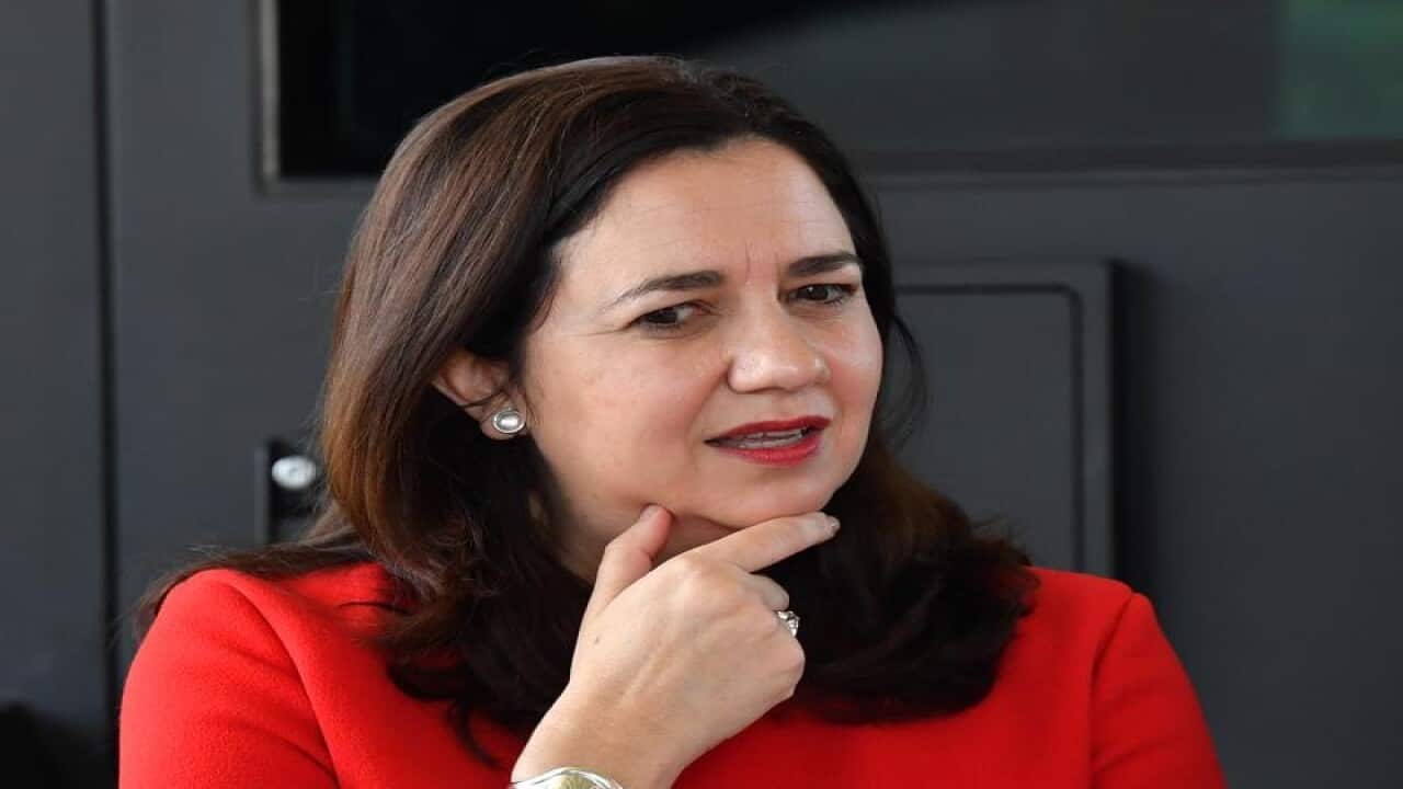 Annastacia Palaszczuk seen at Queensland Police Academy in Brisbane.