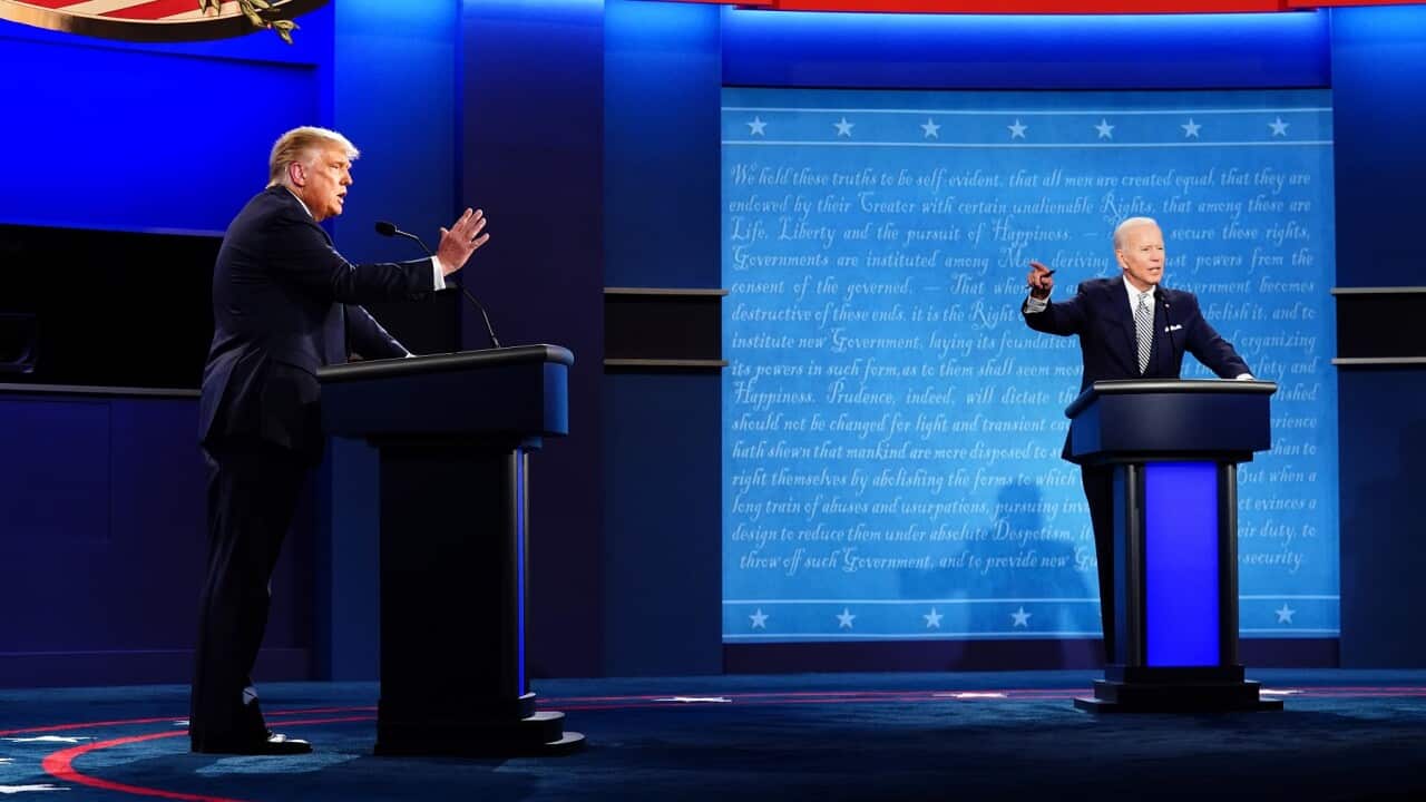 President Trump and Joe Biden spar during the first 2020 presidential election debate