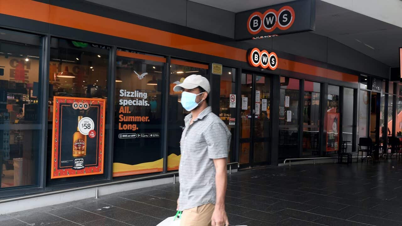A general view of the BWS store at Berala in Sydney on Saturday, 2 January, 2021.