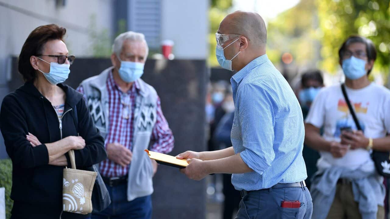 Vaccine pop-up vaccination clinic at Ashfield in Sydney on 10 September 2021.