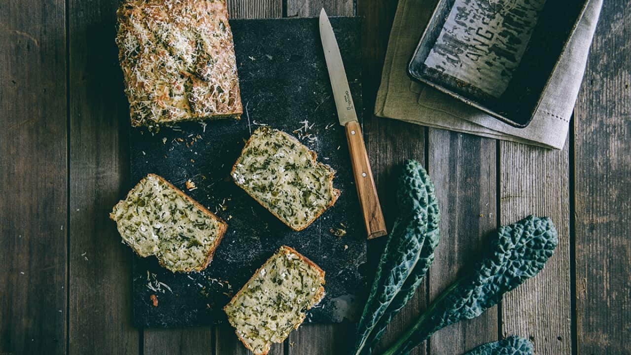 Kale and feta bread