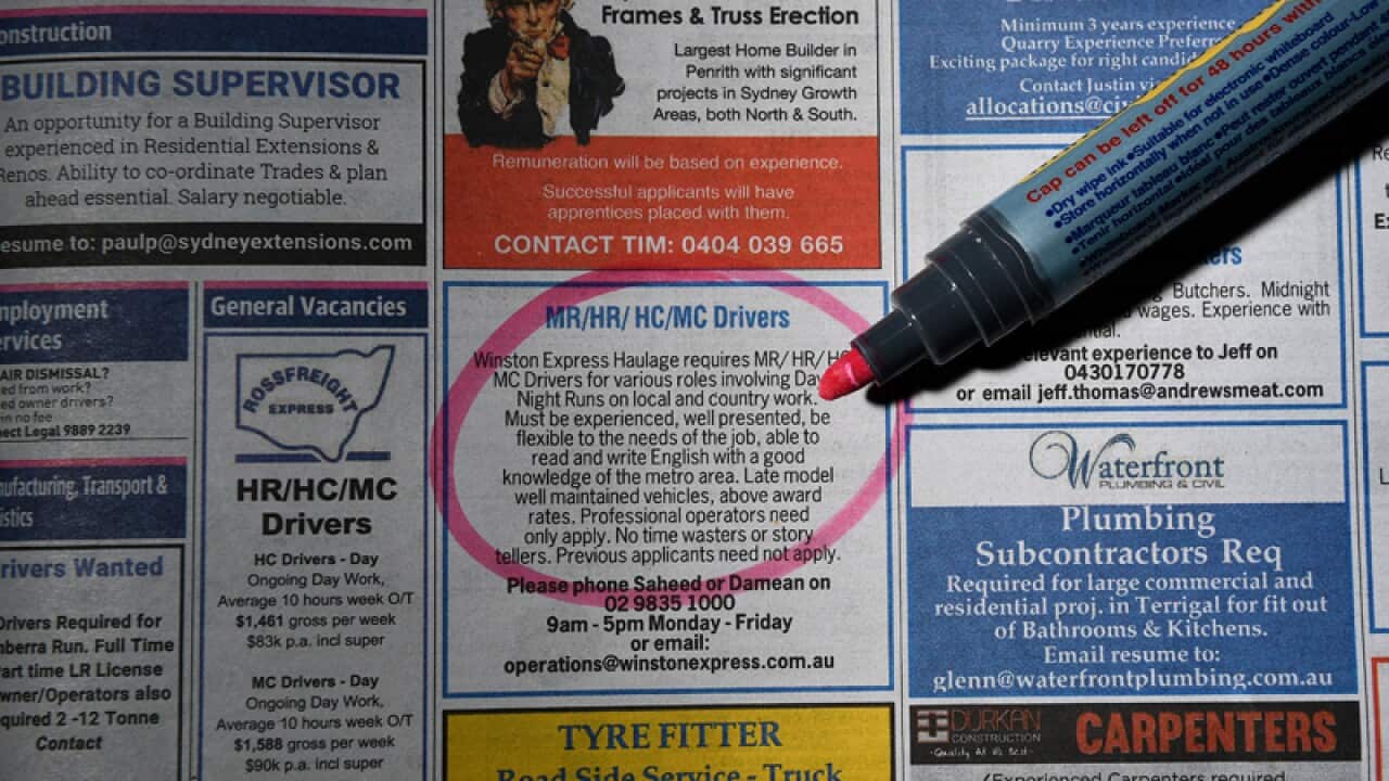 A general view of job classified advertisements