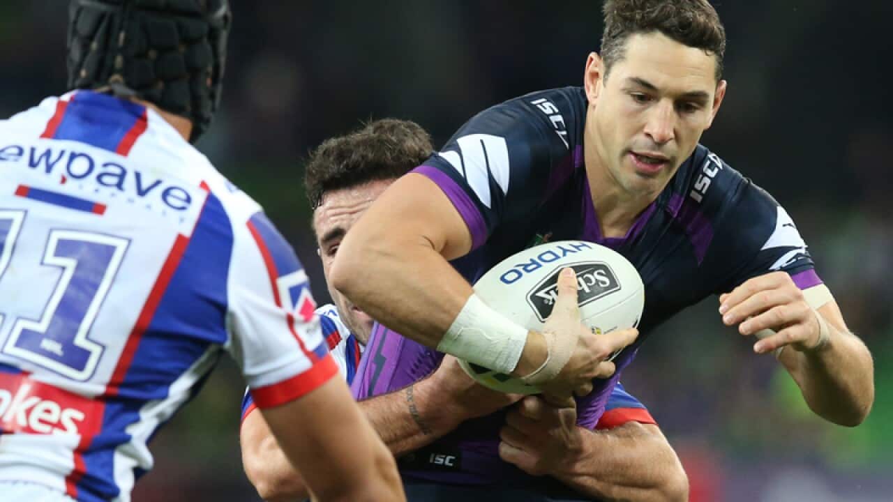 Billy Slater in action for the Storm