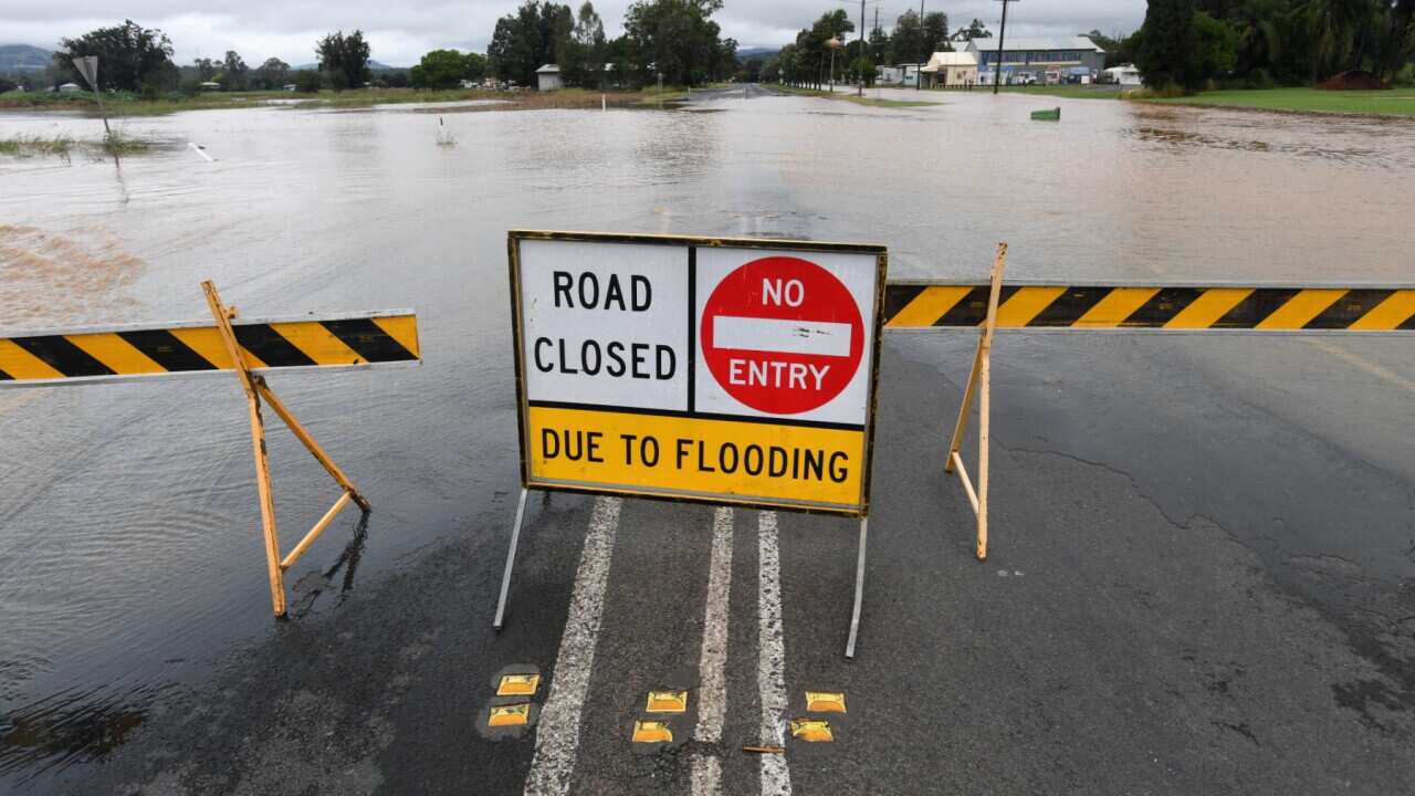Floodwaters are seen in the town of Grantham, west of Brisbane, Thursday, May 12, 2022
