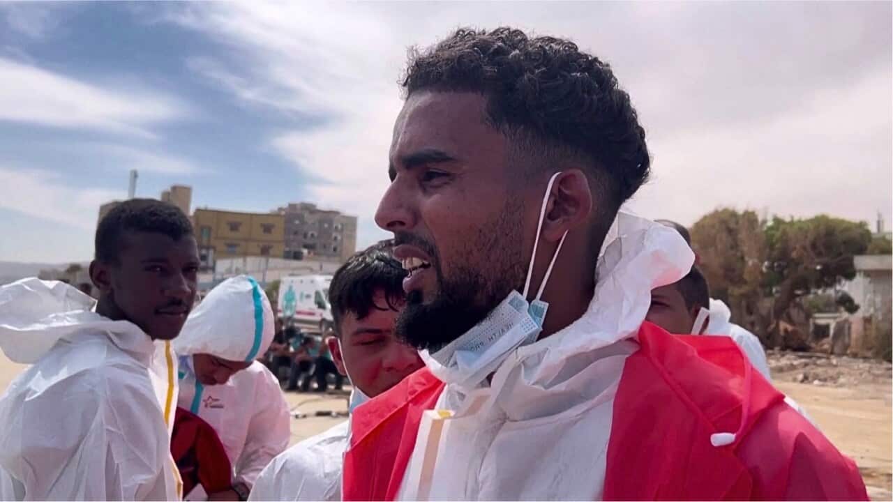 Volunteer rescuer Hussam El-Din Mohamed Hamad says the tragedy is the will of God (Reuters)