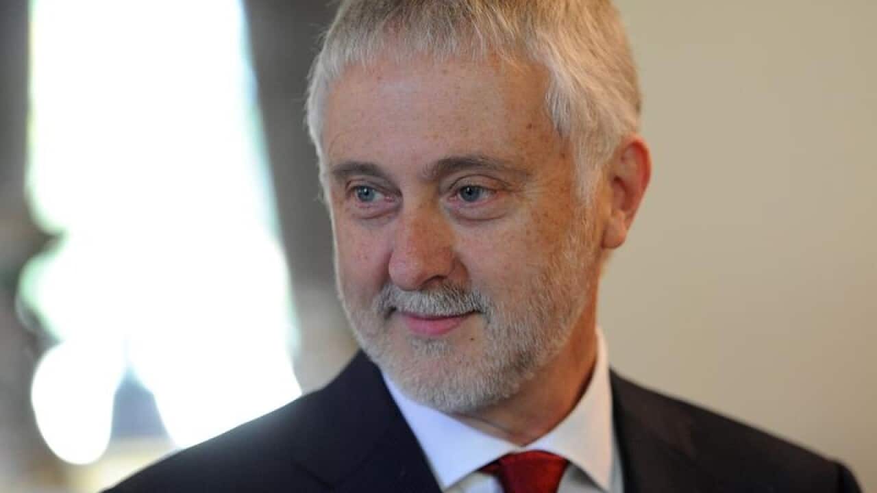 Gavin Jennings is sworn in at Government House in Melbourne.