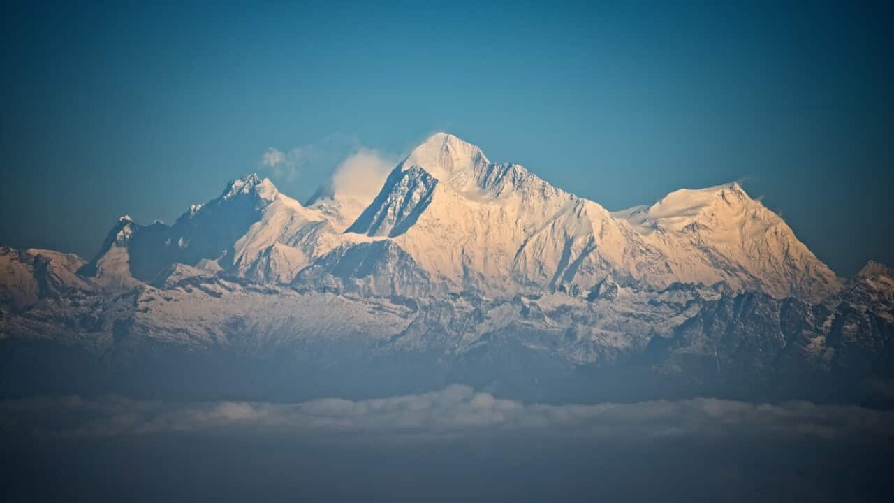 View of mt. everest from Phalut, West Bengal
