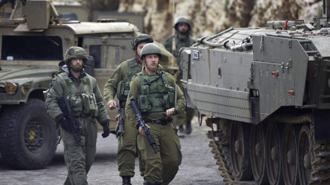 Israel Army on Lebanon borders