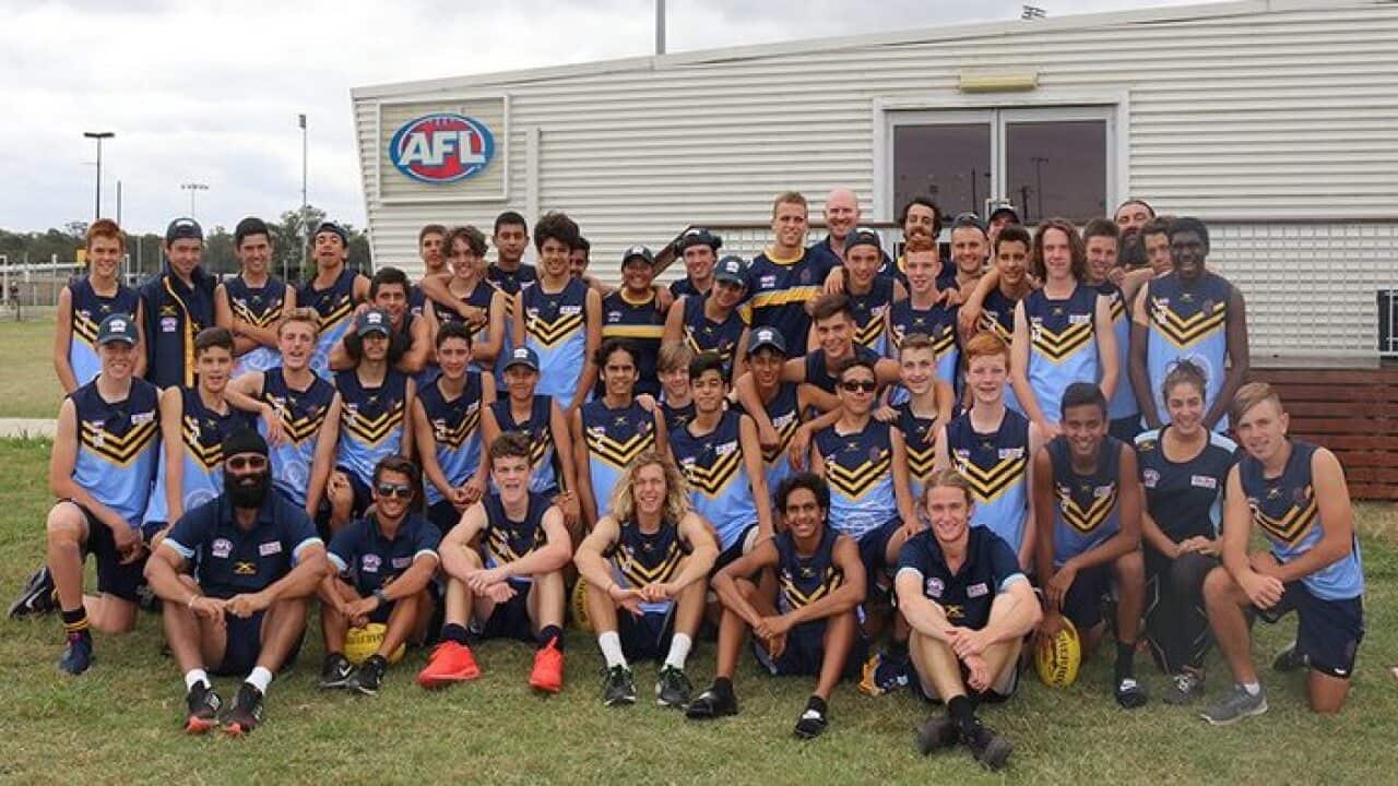 The AFL NSW/ACT Kickstart and All Nations teams at the 2018 Diversity Championships (AFL NSW/ACT)