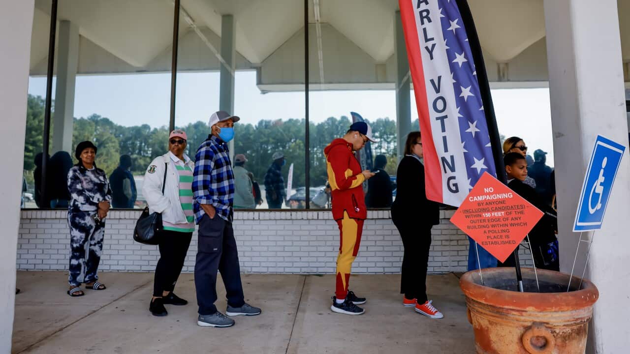 First day of Advance Voting in Georgia for US presidential election