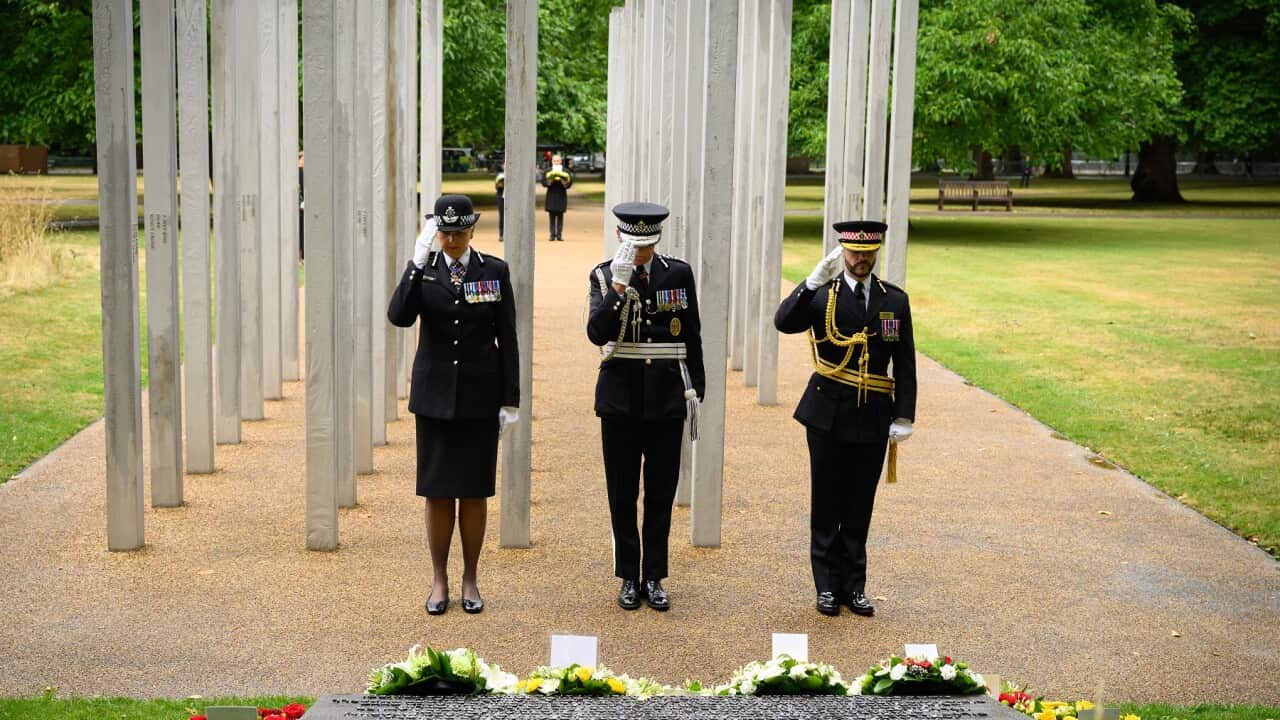 Wreaths Are Laid At The Hyde Park 7/7 Memorial On The 20th Anniversary Of The Terror Attacks On London