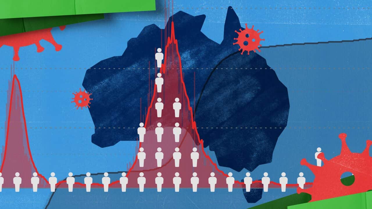 Coronavirus cases illustration.