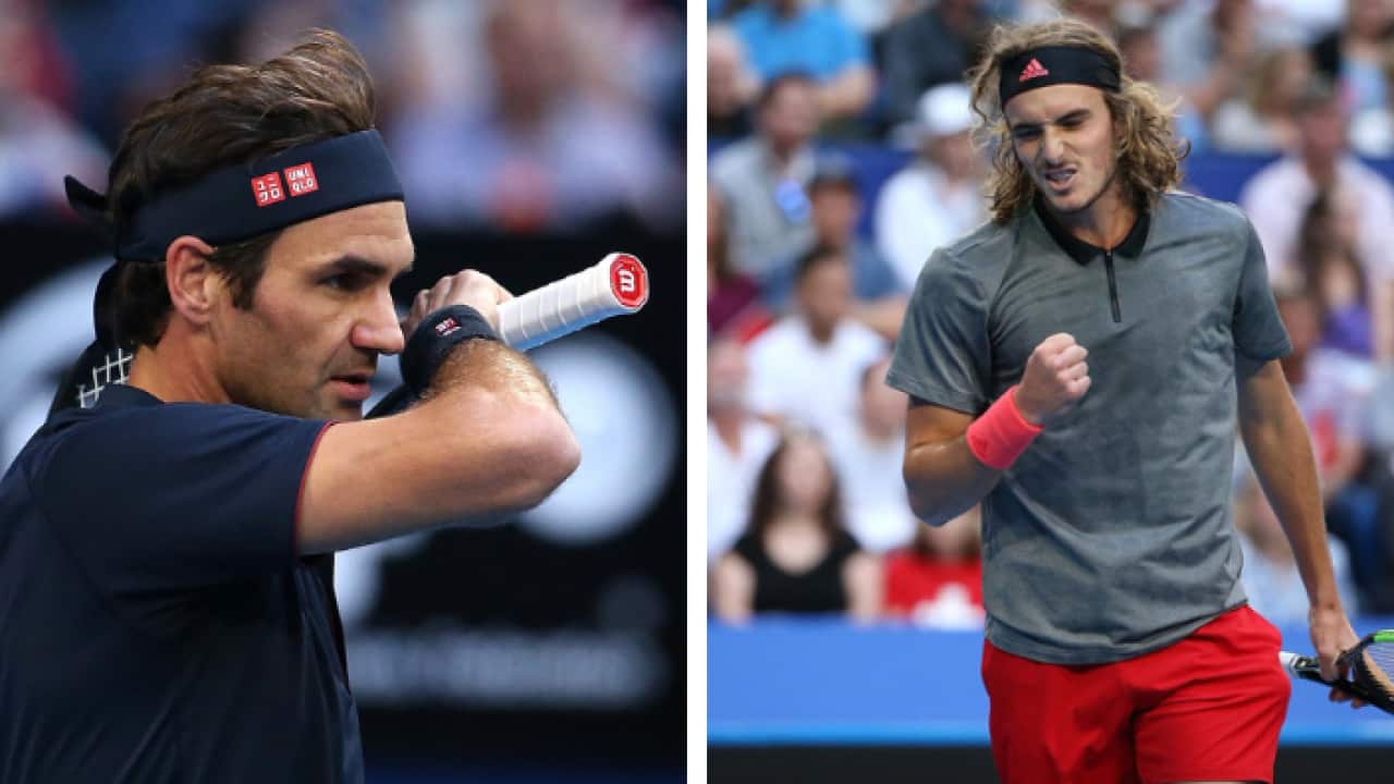 Roger Federer prevails against Stefanos Tsitsipas at 2018 Hopman Cup