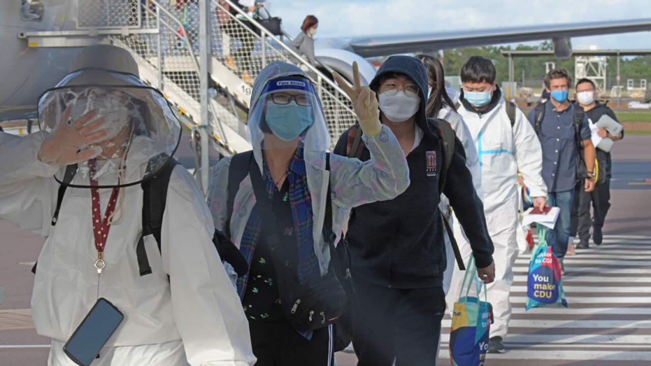 The first cohort of international students have arrived in Darwin.