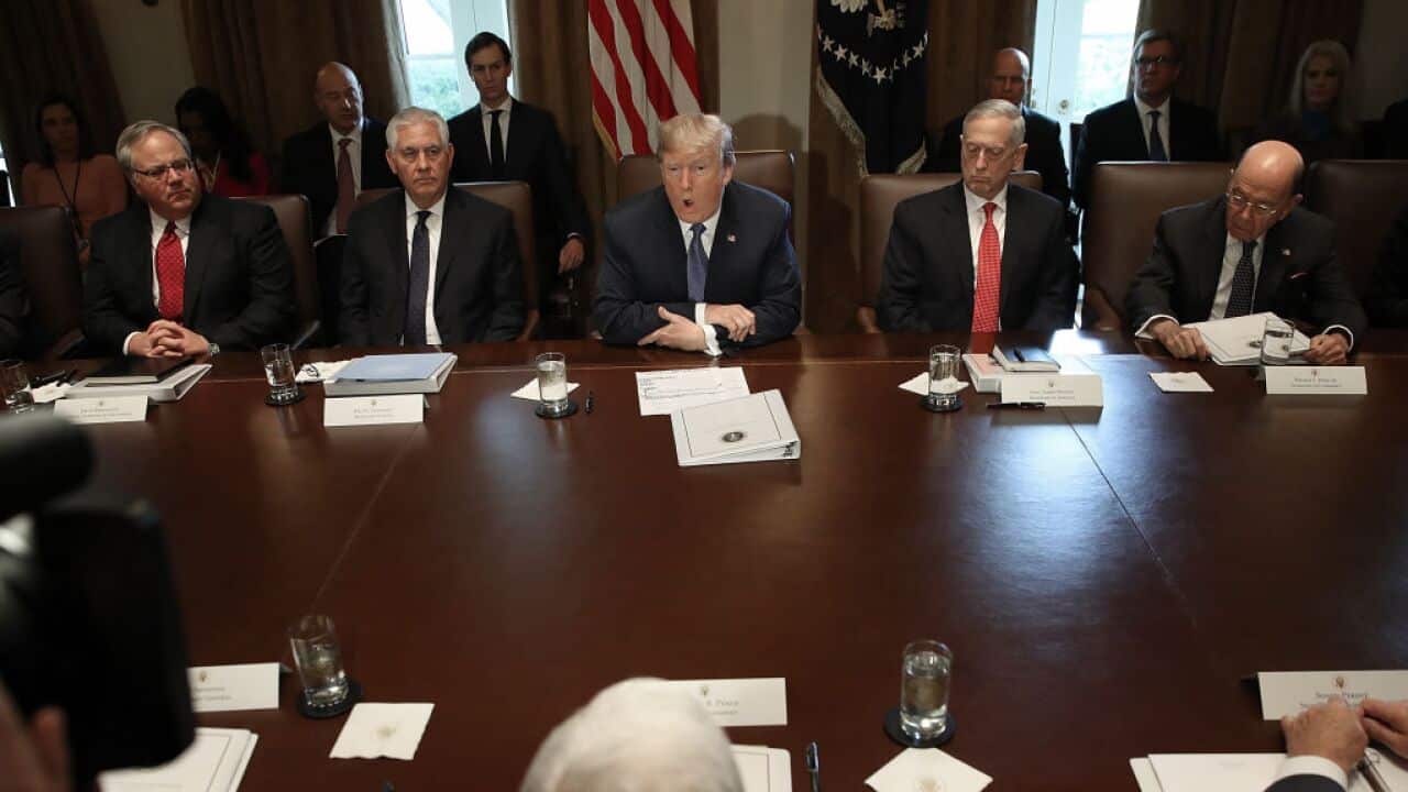 President Trump Holds Cabinet Meeting At The White House