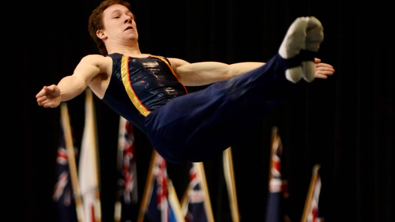 Australian trampolinist Blake Gaudry