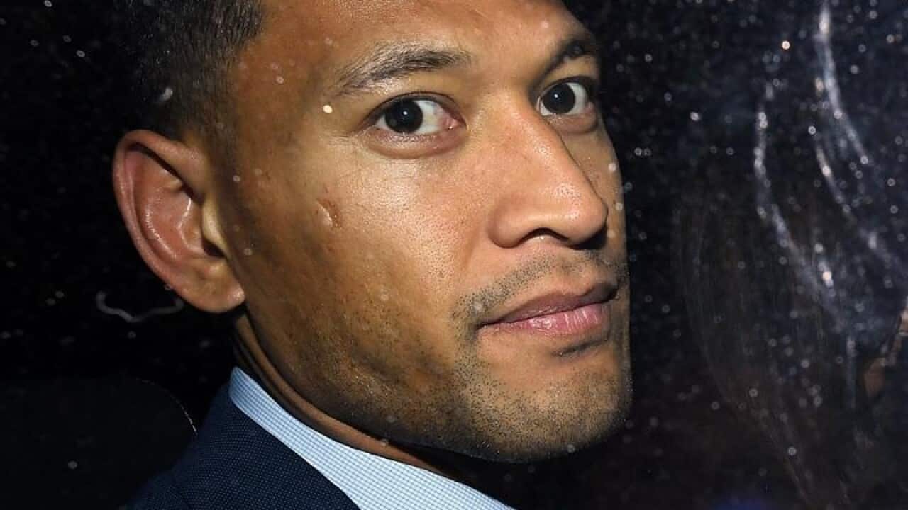 Israel FolauIsrael Folau's contract was terminated by Rugby Australia after a controversial Instagram post.