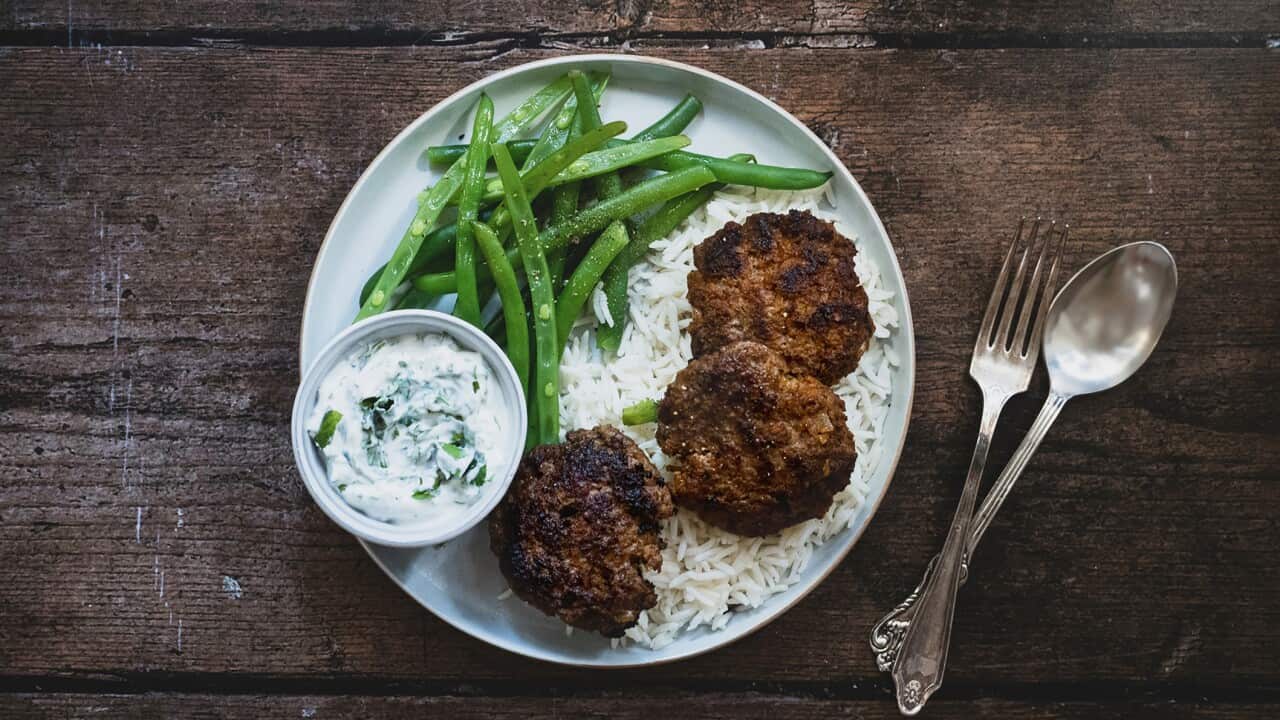 Tandoori lamb patties