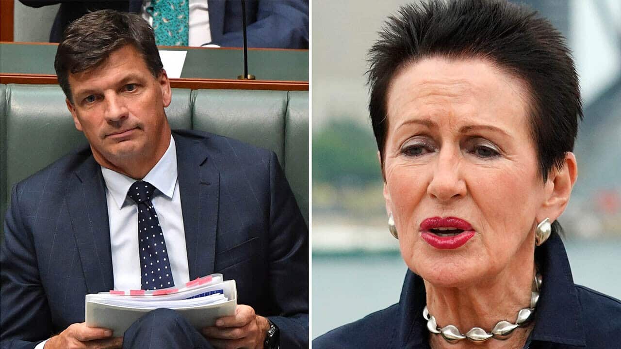 Clover Moore (right) questioned the independence of the AFP after it dropped a probe into the Angus Taylor fake documents affair.