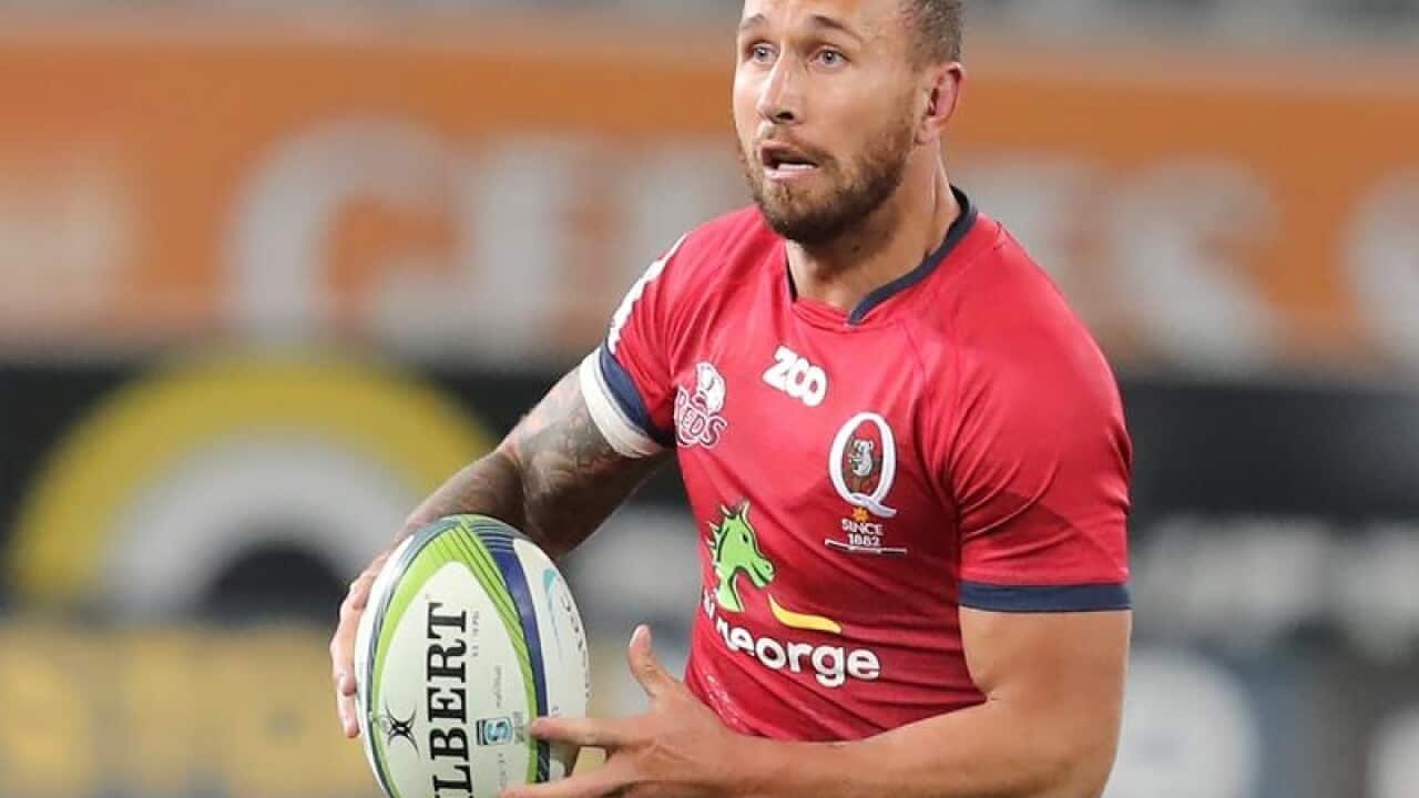 A file image of Wallabies player Quade Cooper