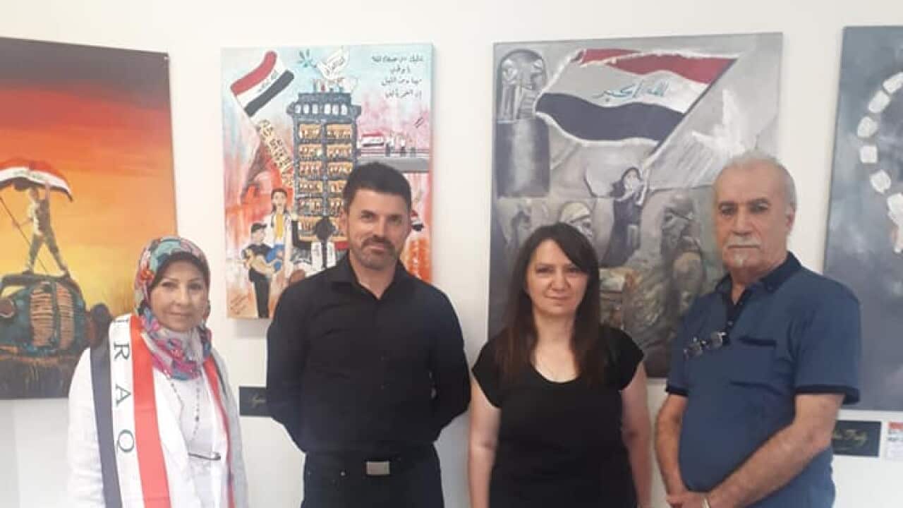 Artists participating in an exhibition
