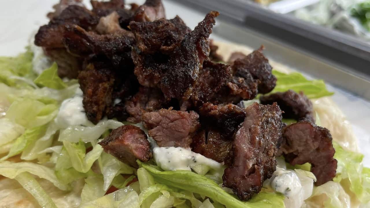 The traditional lamb pita is EuroSpit's bestseller.