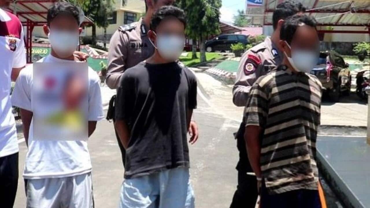 Three men from the same family in Lampung a father and two sons accused of committing incest on the daughter in the family.