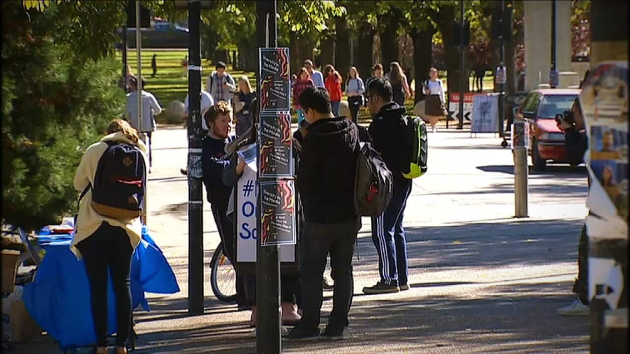 Students at Australian National University in Canberra, pre-COVID.