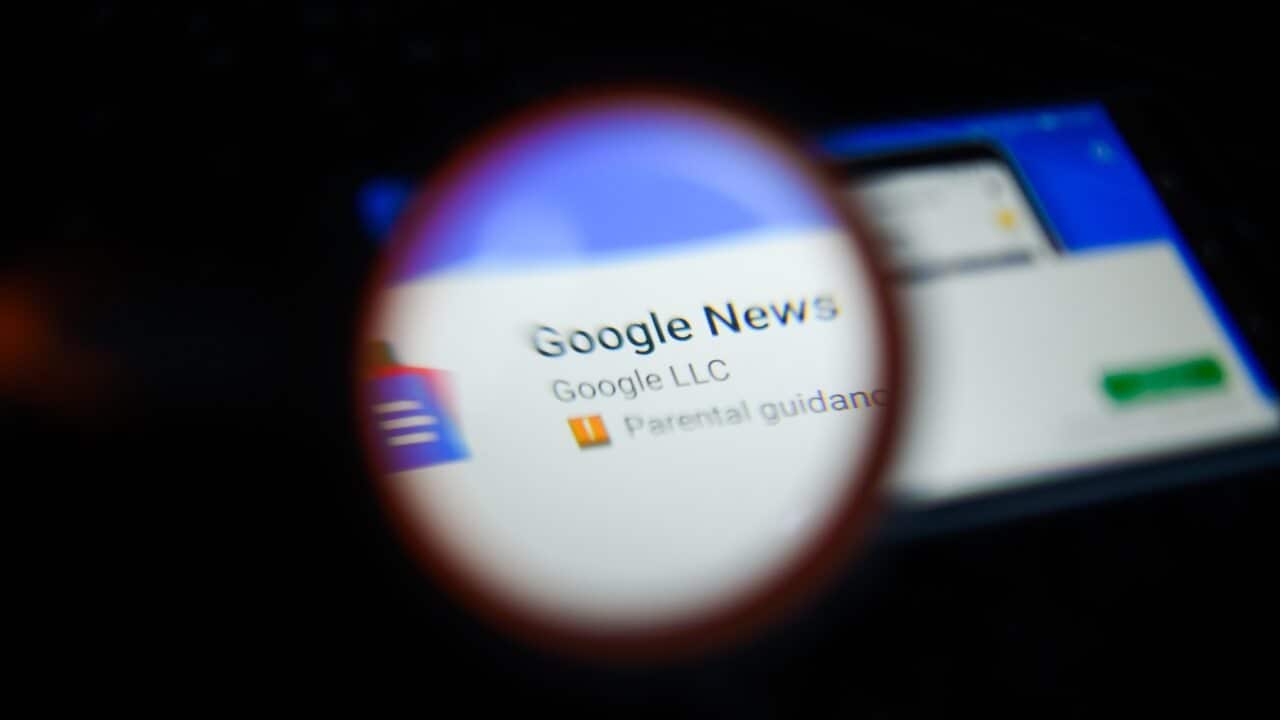 The Google News app on a phone