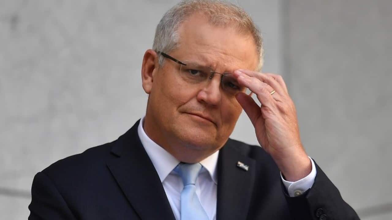 Prime Minister Scott Morrison speaks to the media in Canberra