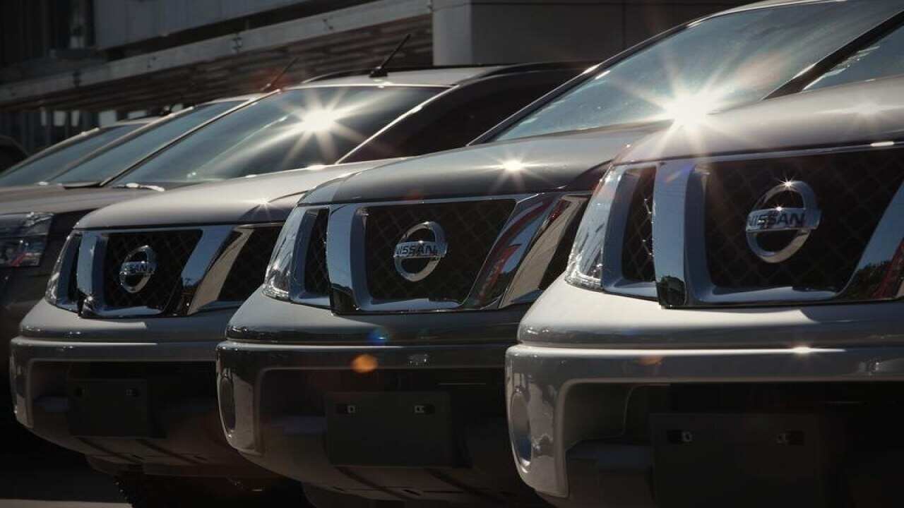 New cars at a car yard in Victoria.