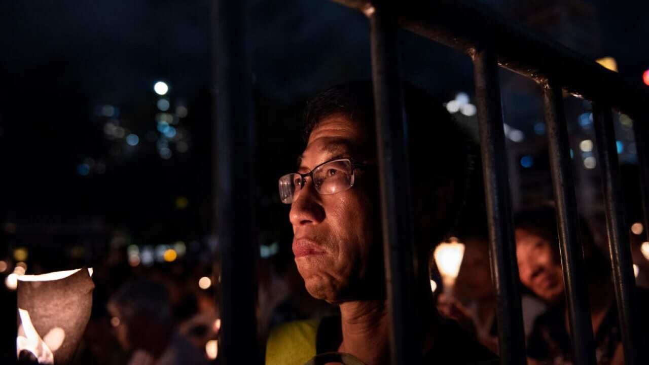 A young participant seen at the vigil service.Hundreds of