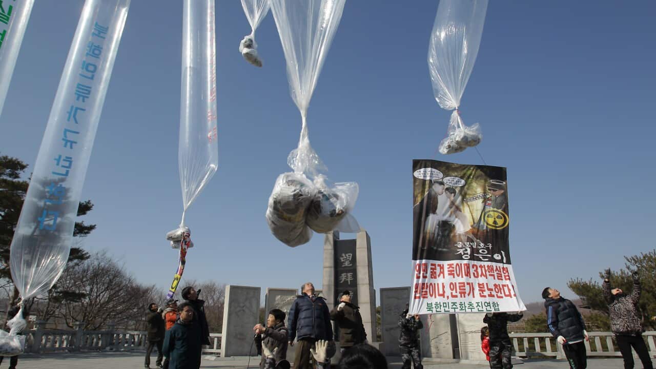 North Korean Defectors Release Propaganda Balloons In Protest Against Nuclear Test
