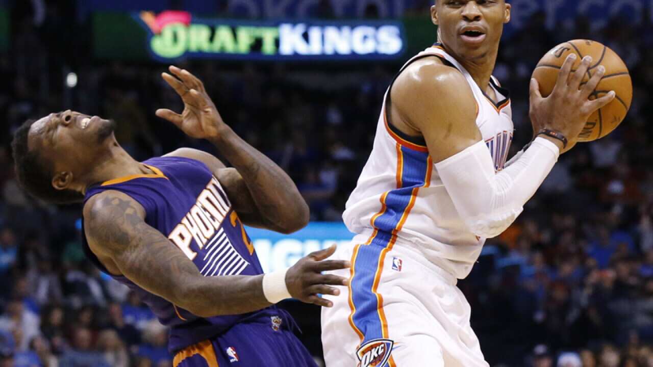 Phoenix Suns Eric Bledsoe (L) Oklahoma City Thunder Russell Westbrook