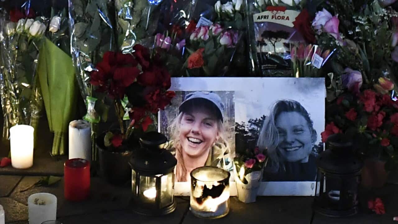 A portrait of Louisa Vesterager Jespersen and Maren Ueland at a makeshift in Copenhagen, December 2018