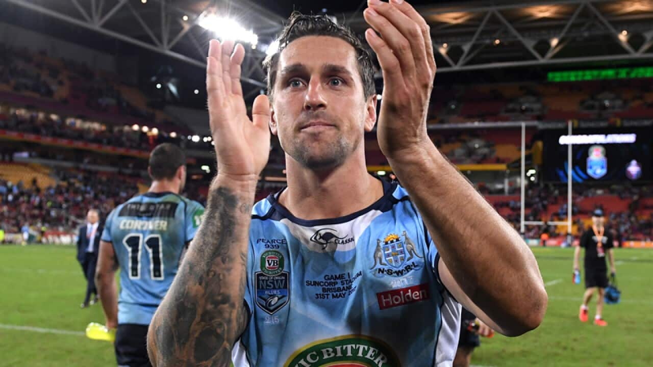 Mitchell Pearce of the NSW Blues