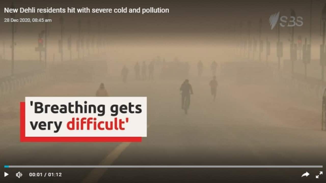 New Delhi residents hit with severe cold and pollution