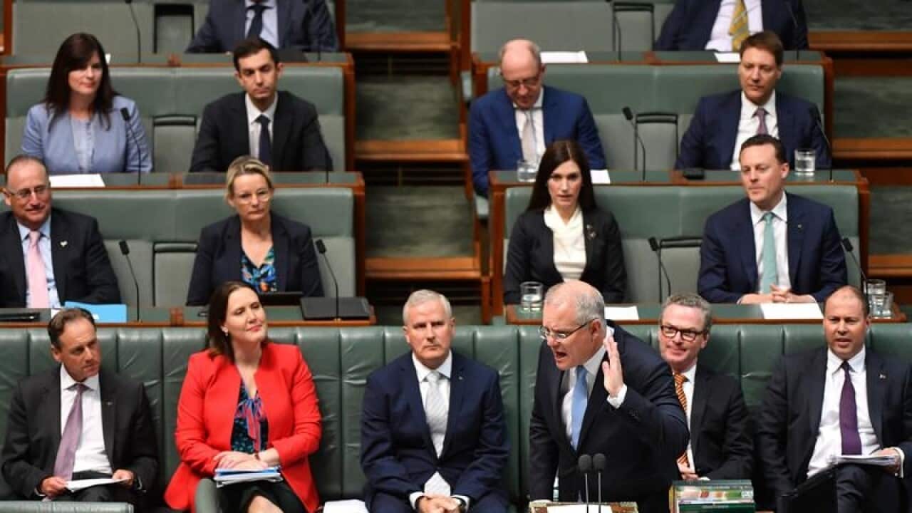 Prime Minister Scott Morrison during Question Time