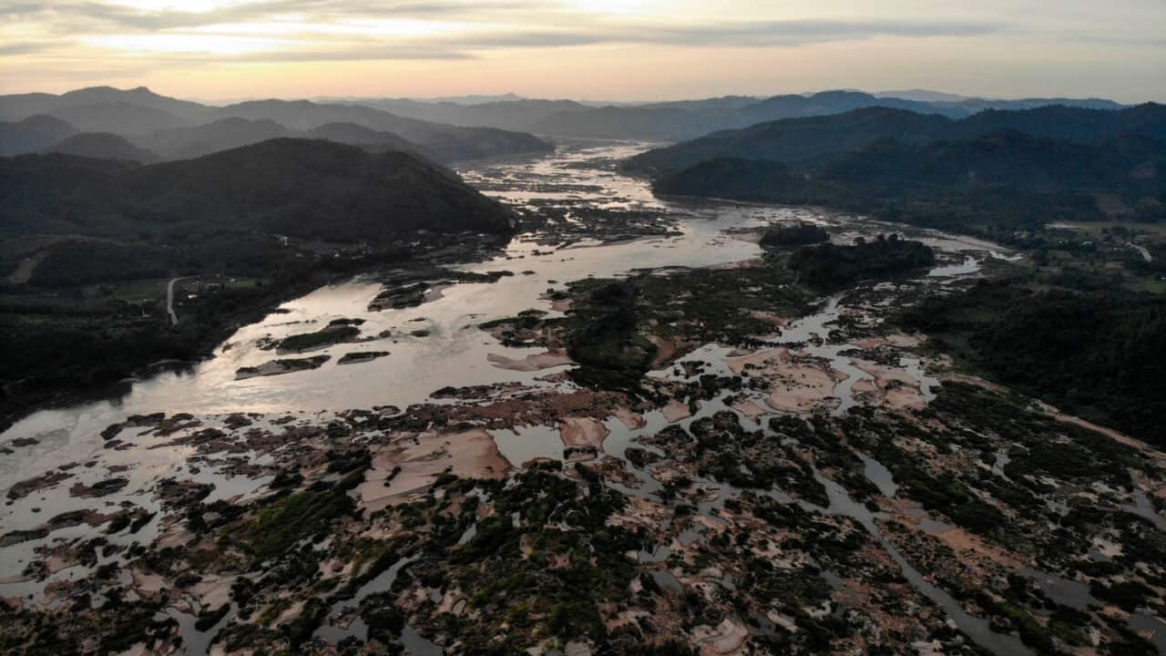 Mekong River water level is so low (AFP via Getty)