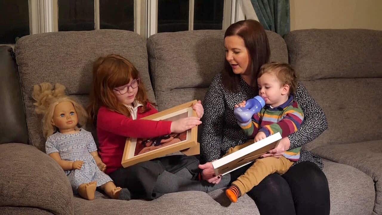 Claire Hewer with Mollie and Dexter.