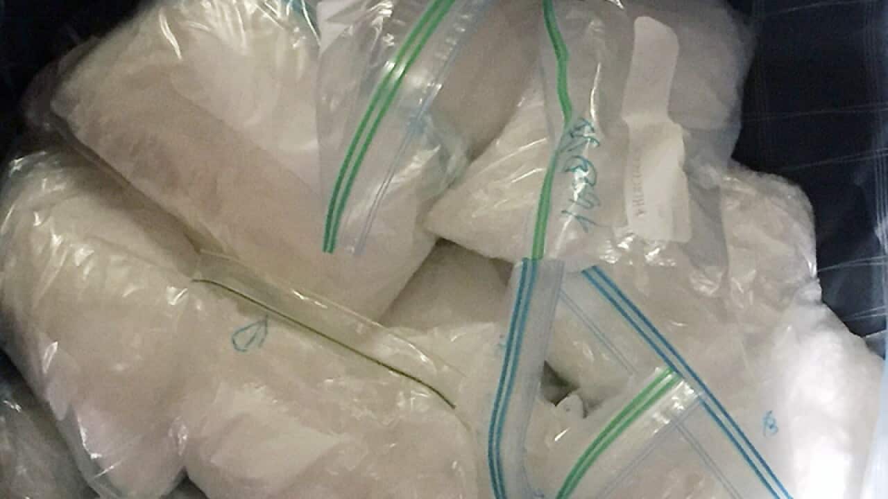 Supplied image of methylamphetamine or 'ice'