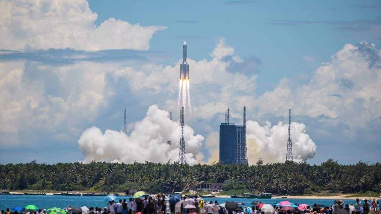 The Tianwen-1 Mars probe is launched from Wenchang City, Hainan Province, China, July 23, 2020.