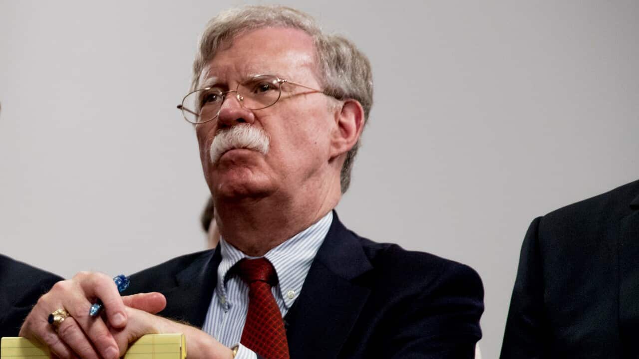 John Bolton at the G7 summit in Biarritz, France in August
