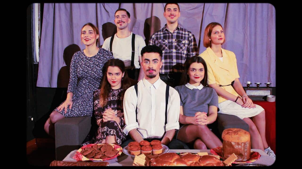 A group of young Greek students took part in the making of the videoclip for the song