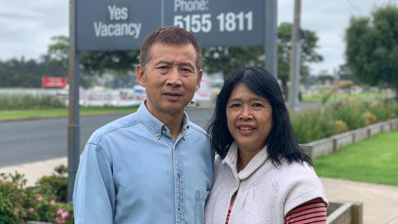 Michael Li owns Lakes Waterfront Motel in Lakes Entrance 