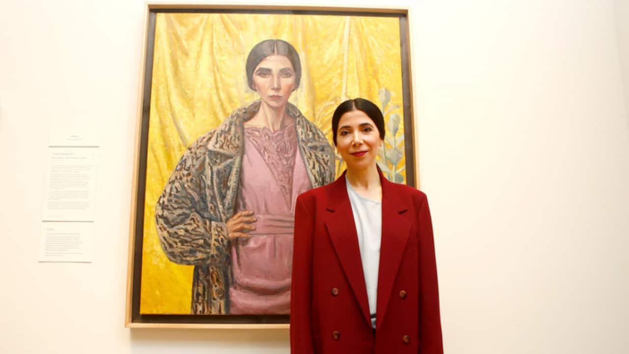 2018 Archibald Prize winner Melbourne artist Yvette Coppersmith at the Art Gallery of NSW in Sydney, Friday, May 11, 2018.